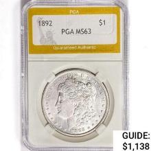 1892 Morgan Silver Dollar PGA MS63