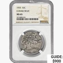 1935 Connecticut Half Dollar NGC MS65