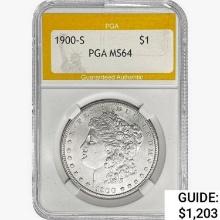 1900-S Morgan Silver Dollar PGA MS64