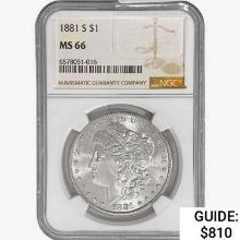 1881-S Morgan Silver Dollar NGC MS66