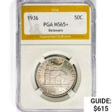 1936 Delaware Half Dollar PGA MS65+