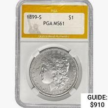 1899-S Morgan Silver Dollar PGA MS61