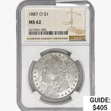 1887-O Morgan Silver Dollar NGC MS62