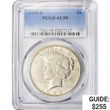 1923-D Silver Peace Dollar PCGS AU58