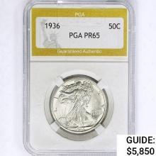 1936 Walking Liberty Half Dollar PGA PR65