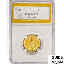 1994 $10 American Gold Eagle PGA MS69