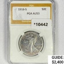 1916-S Walking Liberty Half Dollar PGA AU53