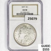 1899 Morgan Silver Dollar NGC AU58