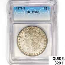 1878-S Morgan Silver Dollar ICG MS63