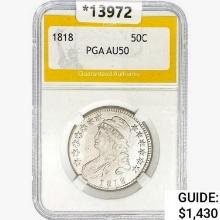 1818 Capped Bust Half Dollar PGA AU50