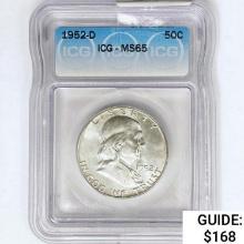 1952-D Franklin Half Dollar ICG MS65