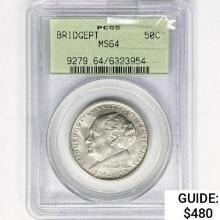 1936 Bridgeport Half Dollar PCGS MS64