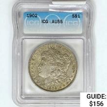 1902 Morgan Silver Dollar ICG AU55