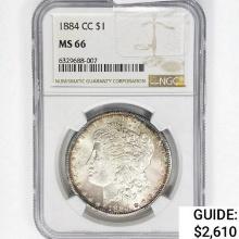 1884-CC Morgan Silver Dollar NGC MS66