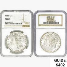 1885-O [2] Morgan Silver Dollar NGC MS63