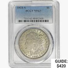 1921-S Morgan Silver Dollar PCGS MS63