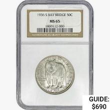 1936-S Bay Bridge Half Dollar NGC MS65