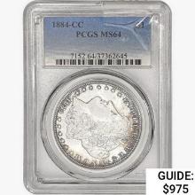 1884-CC Morgan Silver Dollar PCGS MS64