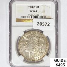 1904-O Morgan Silver Dollar NGC MS65