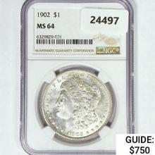 1902 Morgan Silver Dollar NGC MS64
