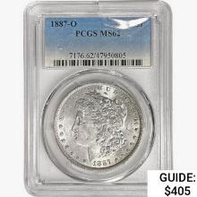 1887-O Morgan Silver Dollar PCGS MS62