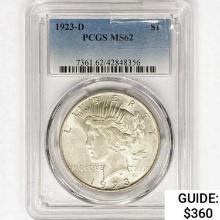 1923-D Silver Peace Dollar PCGS MS62