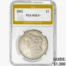 1892 Morgan Silver Dollar PGA MS63+