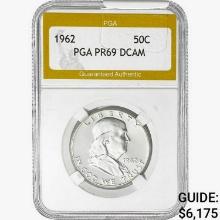 1962 Franklin Half Dollar PGA PR69 DCAM