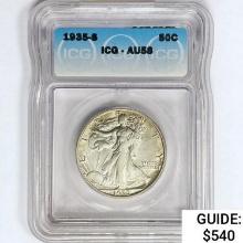 1935-S Walking Liberty Half Dollar ICG AU58