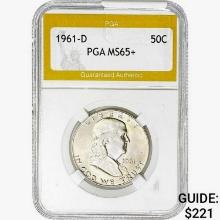 1961-D Franklin Half Dollar PGA MS65+