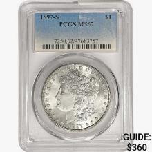 1897-S Morgan Silver Dollar PCGS MS62
