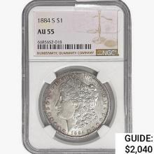 1884-S Morgan Silver Dollar NGC AU55