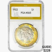 1922 Silver Peace Dollar PGA MS65