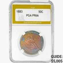 1883 Seated Liberty Half Dollar PGA PR66