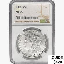 1889-O Morgan Silver Dollar NGC AU55