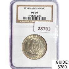 1934 Maryland Half Dollar NGC MS66