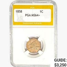 1858 Flying Eagle Cent PGA MS64+