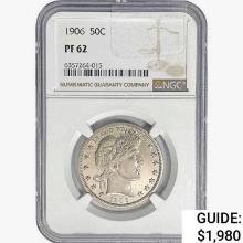 1906 Barber Half Dollar NGC PF62