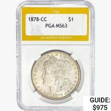 1878-CC Morgan Silver Dollar PGA MS63