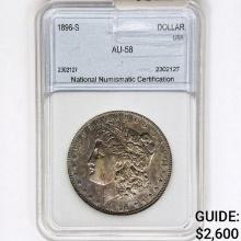 1896-S Morgan Silver Dollar NNC AU58