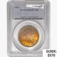 1953 Franklin Half Dollar PCGS PR66 CAM