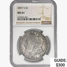 1897-S Morgan Silver Dollar NGC MS61