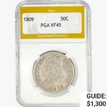 1809 Capped Bust Half Dollar PGA XF45