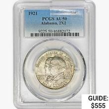 1921 Alabama Half Dollar PCGS AU50 2X2