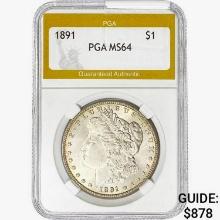 1891 Morgan Silver Dollar PGA MS64