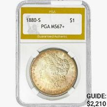 1880-S Morgan Silver Dollar PGA MS67+