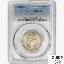 1981-S Susan B Anthony SILV Dollar PCGS PR68 DCAM