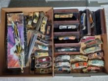 Large Lot of Collector Pocket/ Folding Knives, Dagger and Display Stands