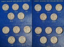 US Silver 1941-1947 Walking Liberty Silver Half Dollars Album (Complete)