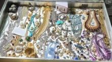 Very Full Case of Costume Jewelry